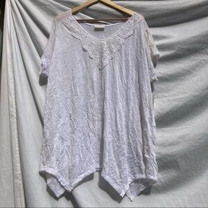 Bobbie Brooks White Lace Shirt NWT, Size 3X